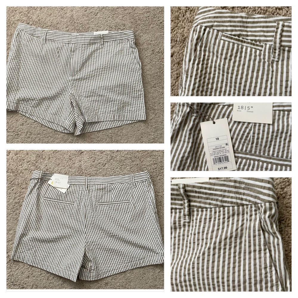 🎯SOLD‼️A New Day seersucker chino shorts-18 - Picture 1 of 10